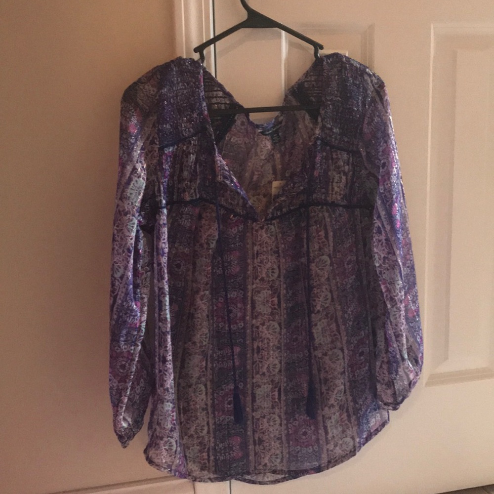 American eagle 3/4 length blouse
